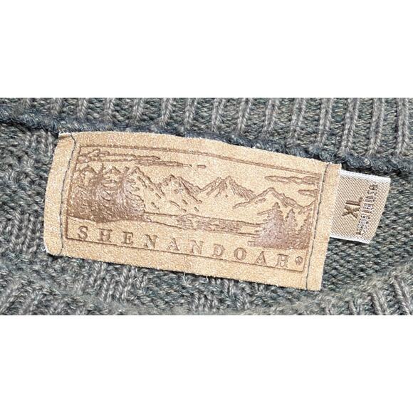 VTG Shenandoah Mens XL Sweater Green Golfing Golf Grandpacore Made In USA - Picture 5 of 6